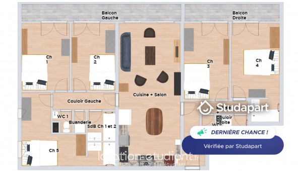 Logement �tudiant Duplex &agrave; Melun (77000)