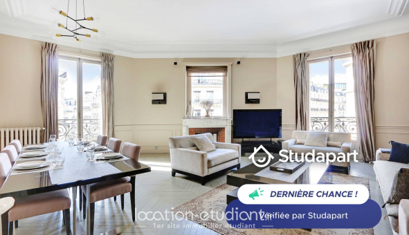 Logement étudiant T3 &agrave; Paris 08ème arrondissement (75008)