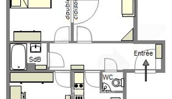 Logement étudiant T3 &agrave; Paris 15ème arrondissement (75015)
