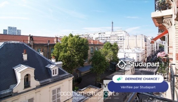Logement étudiant T3 &agrave; Paris 15ème arrondissement (75015)