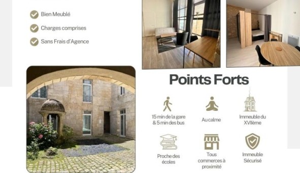 Logement tudiant Studio à Angoulme (16000)