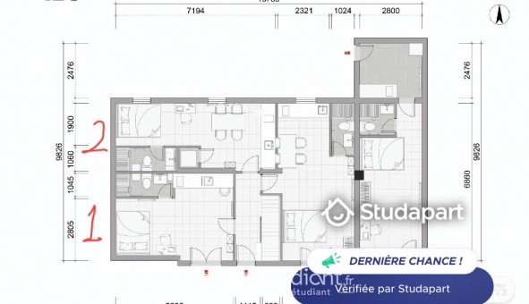 Logement tudiant Studio à Antony (92160)
