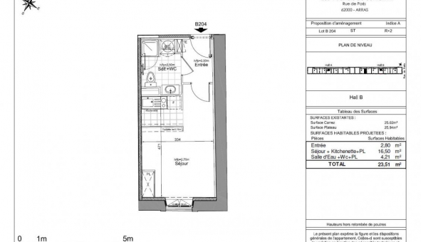 Logement tudiant Studio à Arras (62000)