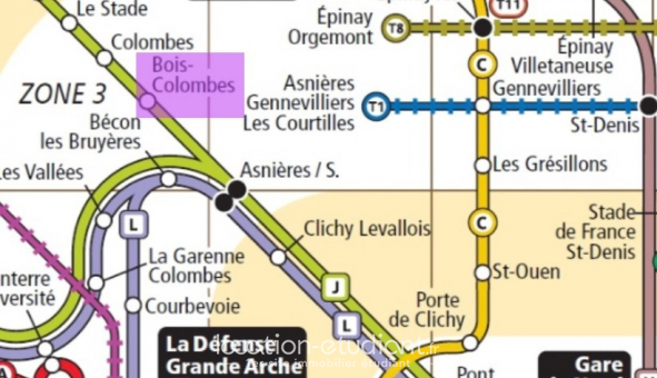 Logement tudiant Studio à Asnires sur Seine (92600)