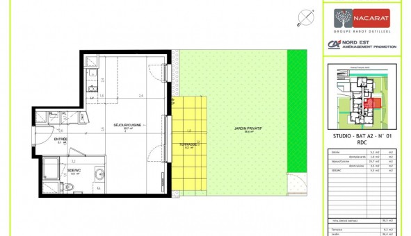Logement �tudiant Studio &agrave; Bezannes (51430)