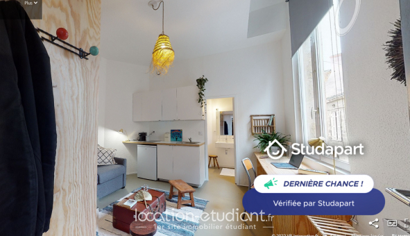 Logement �tudiant Location Studio Meubl&eacute; Bordeaux (33300)