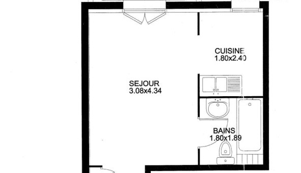 Logement tudiant Studio à Bron (69500)