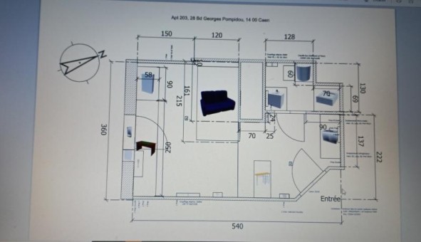 Logement �tudiant Studio &agrave; Caen (14000)