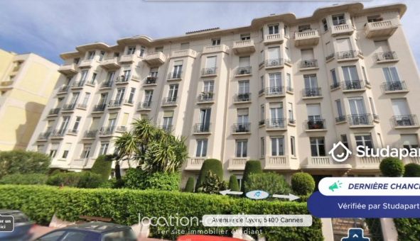 Logement �tudiant Studio &agrave; Cannes (06400)