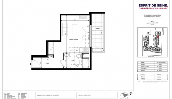 Logement tudiant Studio à Carrires sous Poissy (78955)