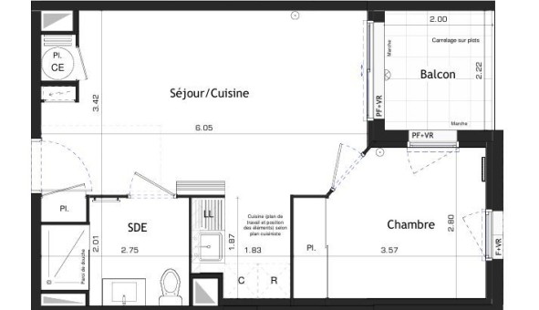 Logement �tudiant Studio &agrave; Castelnau le Lez (34170)
