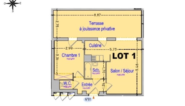 Logement tudiant Studio à Cesson Svign (35510)