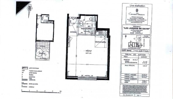 Logement �tudiant Studio &agrave; Chantilly (60500)