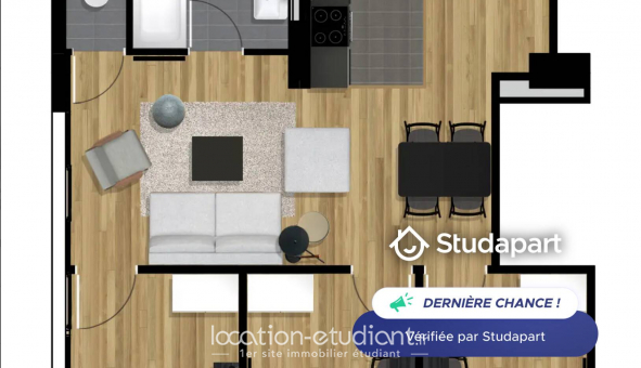 Logement �tudiant Studio &agrave; Clichy (92110)