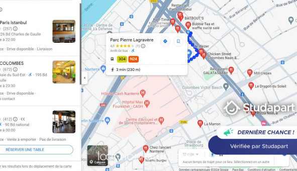 Logement �tudiant Studio &agrave; Colombes (92700)