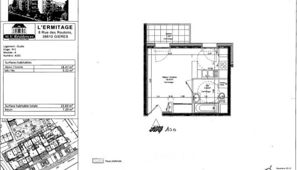 Logement tudiant Studio à Gires (38610)