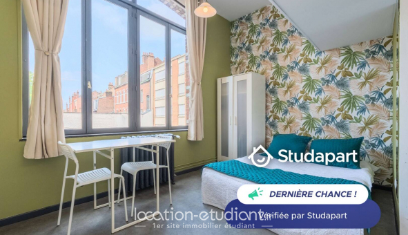 Logement �tudiant Location Studio Meubl&eacute; Lille (59800)