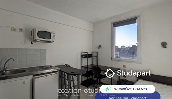 Logement �tudiant Location Studio Meubl&eacute; Lille (59800)