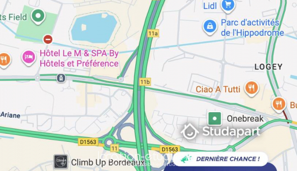 Logement tudiant Studio à Mrignac (33700)