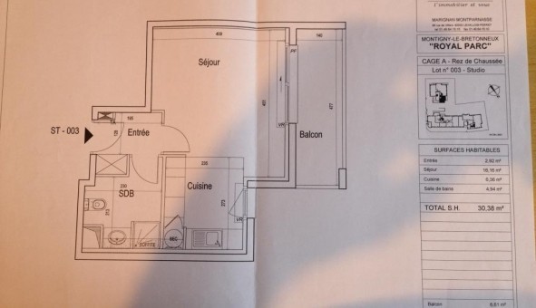 Logement tudiant Studio à Montigny le Bretonneux (78180)