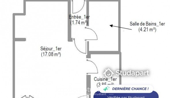 Logement tudiant Studio à Nanterre (92000)