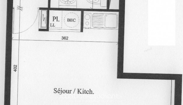 Logement tudiant Studio à Nantes (44200)