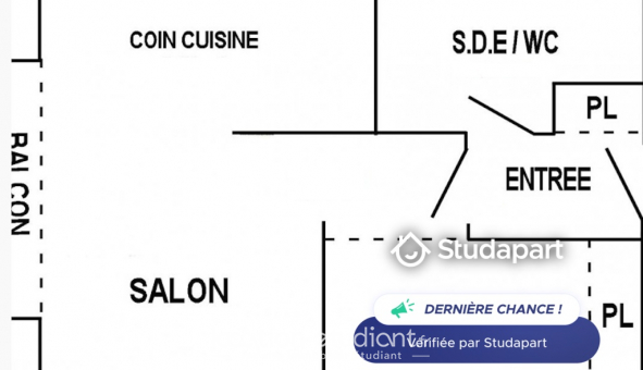 Logement �tudiant Studio &agrave; Nantes (44200)