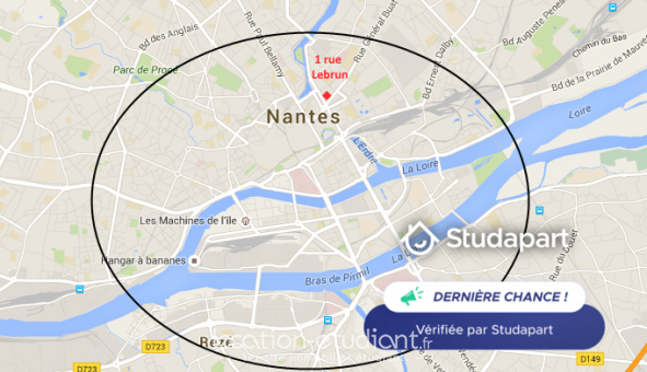 Logement �tudiant Studio &agrave; Nantes (44200)