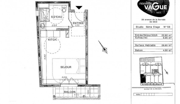 Logement tudiant Studio à Nice (06100)