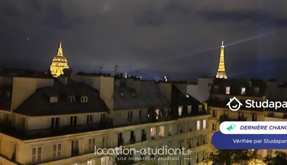 Logement tudiant Location Studio Meublé Paris 07me arrondissement (75007)