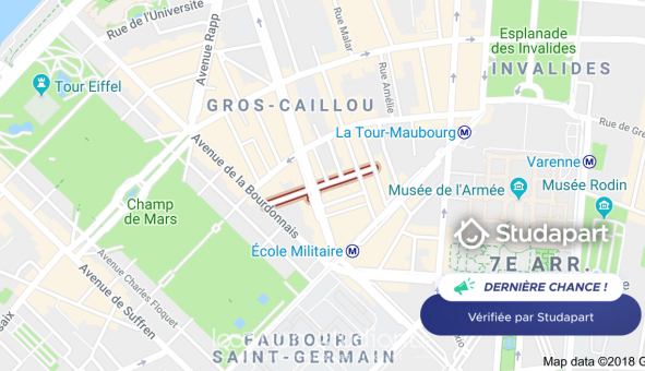 Logement tudiant Studio à Paris 07me arrondissement (75007)