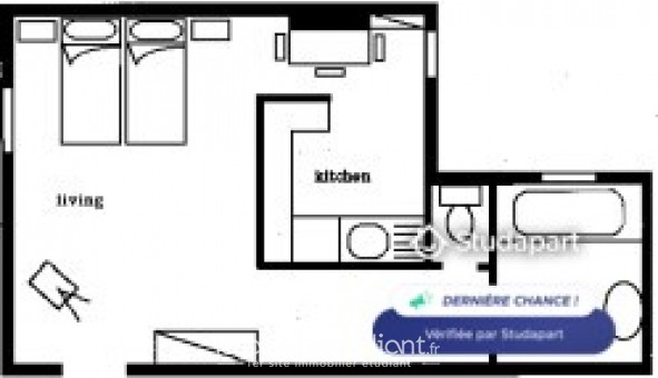 Logement tudiant Studio à Paris 08me arrondissement (75008)