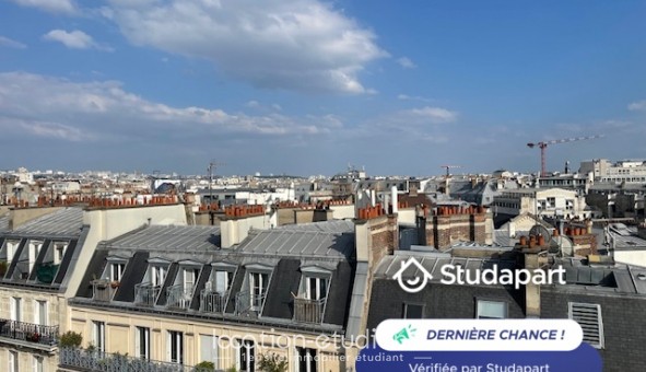 Logement tudiant Studio à Paris 09me arrondissement (75009)