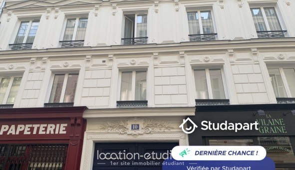 Logement tudiant Studio à Paris 10me arrondissement (75010)