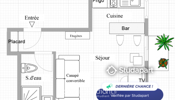 Logement �tudiant Studio &agrave; Paris 11�me arrondissement (75011)