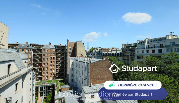 Logement tudiant Studio à Paris 16me arrondissement (75016)