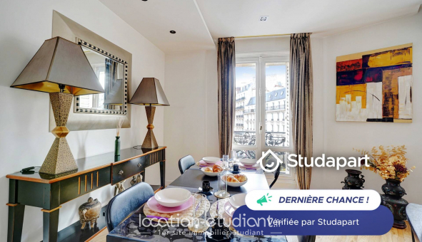 Logement tudiant Studio à Paris 16me arrondissement (75016)
