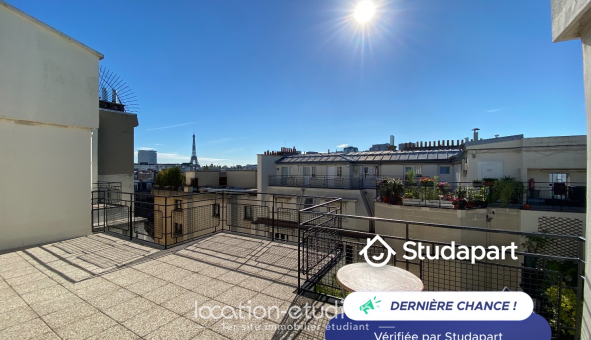 Logement �tudiant Studio &agrave; Paris 16�me arrondissement (75016)