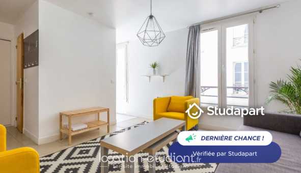 Logement tudiant Studio à Paris 19me arrondissement (75019)