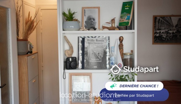 Logement tudiant Studio à Paris 20me arrondissement (75020)