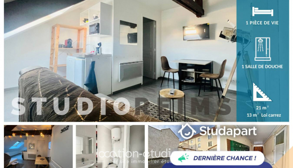 Logement �tudiant Studio &agrave; Reims (51100)