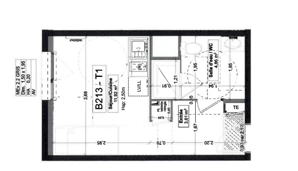 Logement tudiant Studio à Rennes (35000)