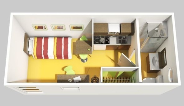 Logement tudiant Studio à Rosires prs Troyes (10430)