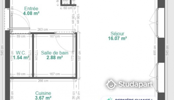 Logement tudiant Studio à Rouen (76100)