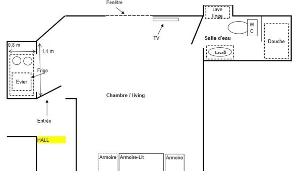 Logement �tudiant Studio &agrave; Saint Denis (11310)