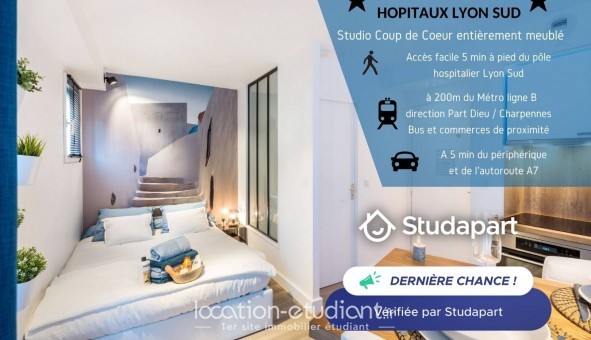 Logement tudiant Location Studio Meublé Saint Genis Laval (69230)