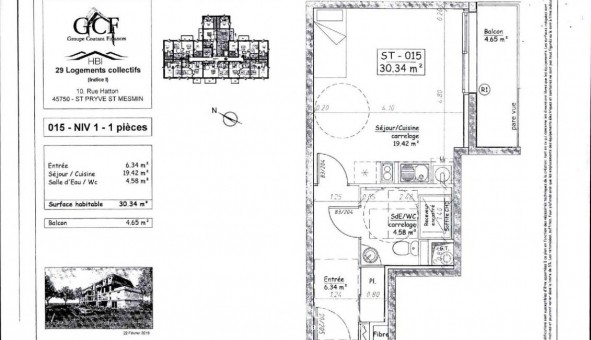 Logement tudiant Studio à Saint Pryv Saint Mesmin (45750)