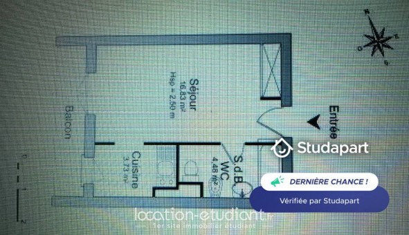 Logement �tudiant Studio &agrave; Talence (33400)