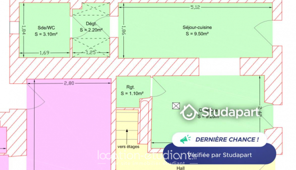 Logement tudiant Studio à Toulon (83200)