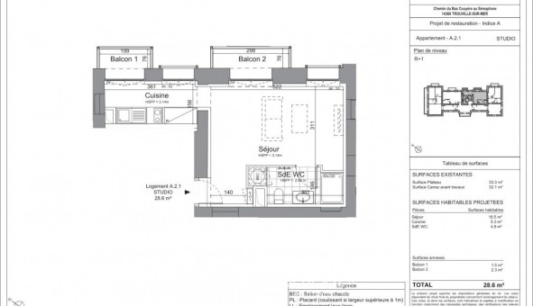 Logement �tudiant Studio &agrave; Trouville sur Mer (14360)